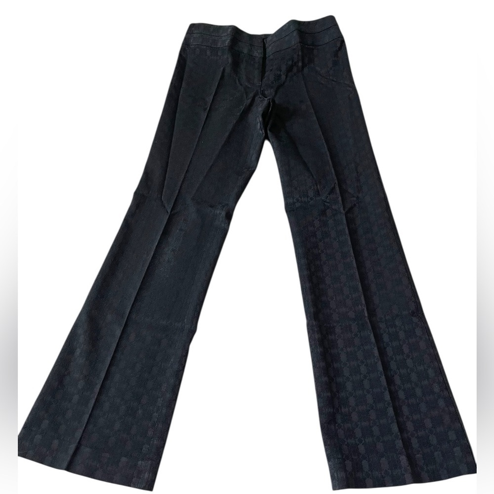 Elie Tahari Black Jacquard Straight Leg Dress Pants Women’s Size 30 Trouser